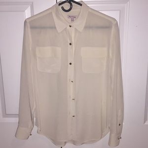 Silk button up dress shirt